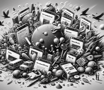 Digital world merging with organic elements, symbolic illustration.