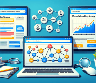 SEO strategy tools and analytics on screens