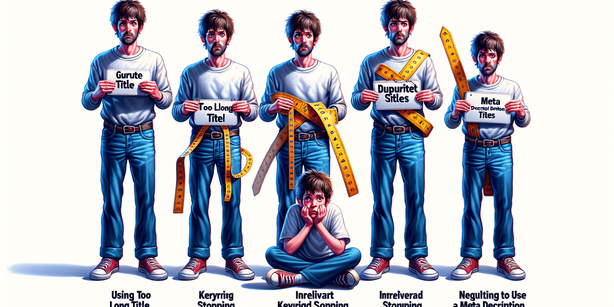 Distressed men demonstrate common SEO title and description pitfalls.