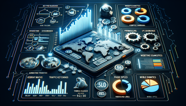 Advanced digital dashboard for global data analysis and SEO metrics.