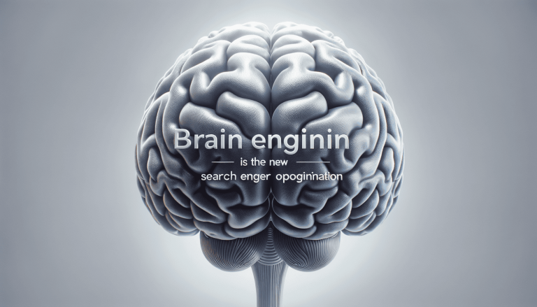 3D grey human brain model with 'Brain enginin' text.