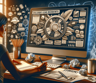 Woman working on digital marketing strategy.