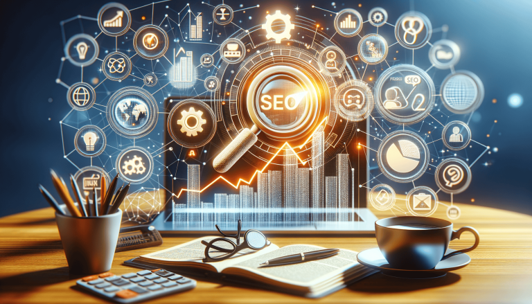 Digital marketing, SEO optimisation, and business data analysis concept.