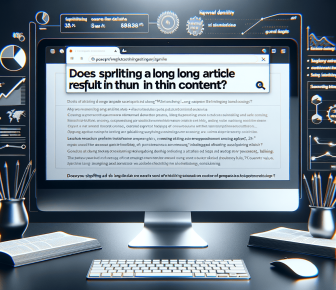google answers if splitting a long article could result in thin content