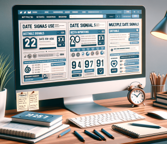 google recommends multiple date signals on webpages