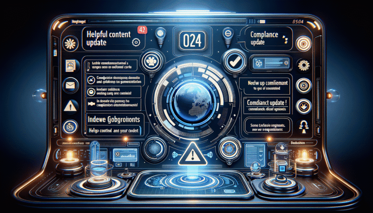 Glowing futuristic control panel displaying global system information.