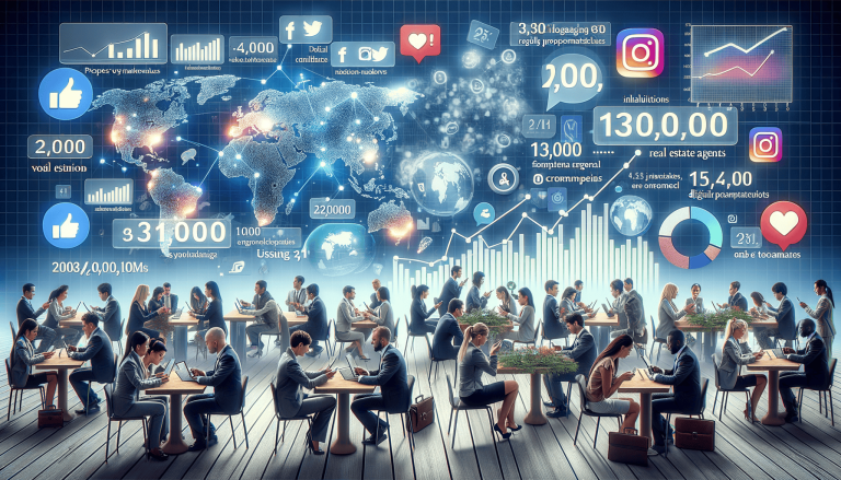 Business professionals working in a global digital data network environment.