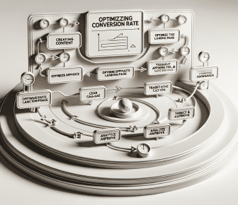 Diagram illustrating steps to optimise conversion rates