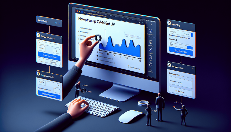 Google Analytics 4 setup with data analysis and workflow.
