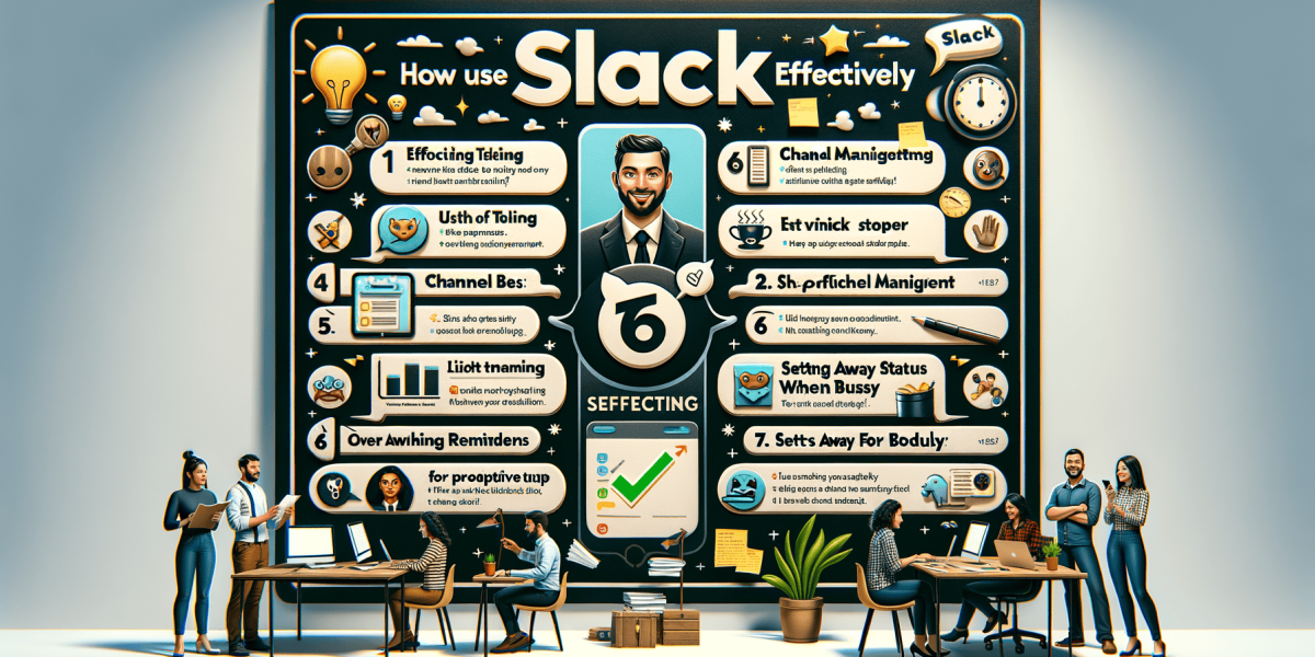 Infographic: How to use Slack effectively in a busy office.