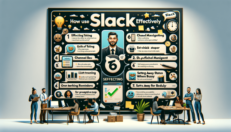 Infographic: How to use Slack effectively in a busy office.