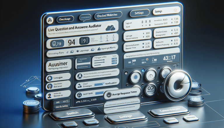 Sleek, futuristic digital interface showing metrics and controls.