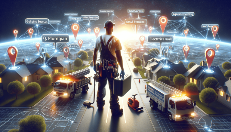 Digital map connecting tradesperson to local home services.