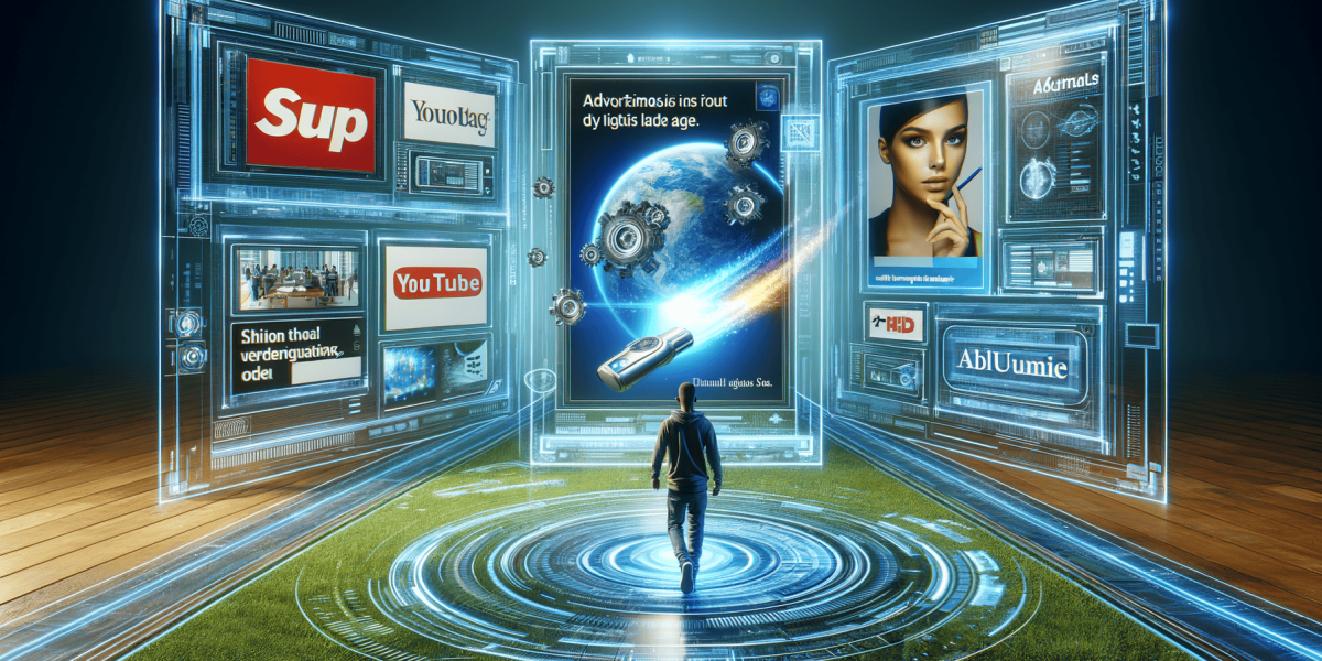 Man viewing futuristic holographic digital information screens.