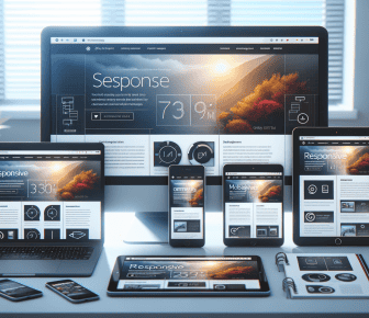 Various devices displaying a responsive website design.