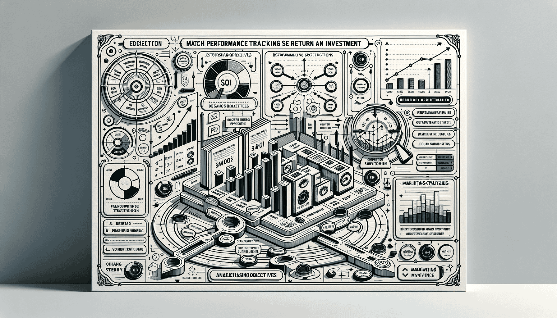 Complex infographic on investment performance tracking