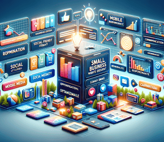 Illustrated concepts of small business website design.