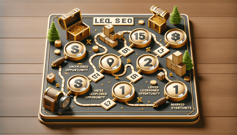 LEQ SEO board game representing strategic opportunity discovery.