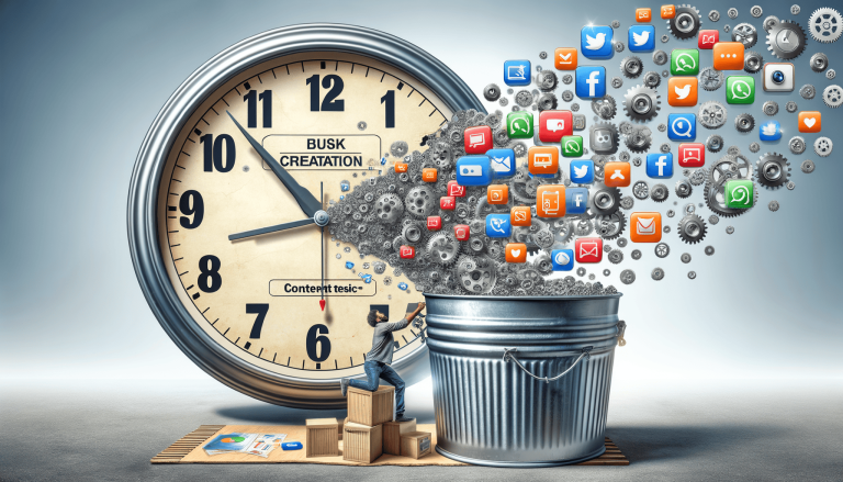 Time, content creation, and social media marketing concept.