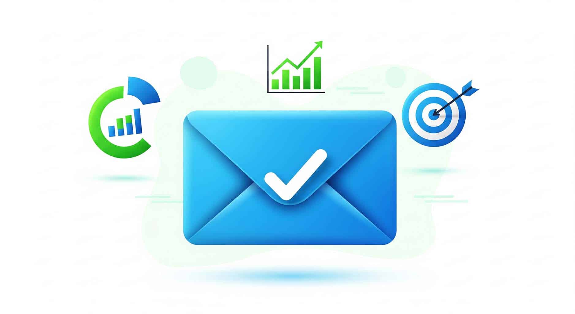 rigorous testing & optimization Email marketing with growth charts and target