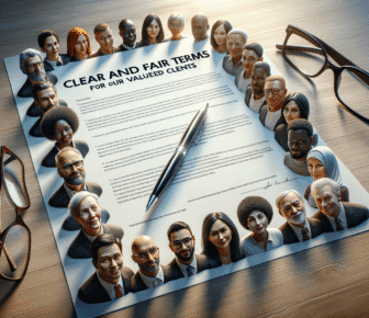 clear and fair terms for our valued clients