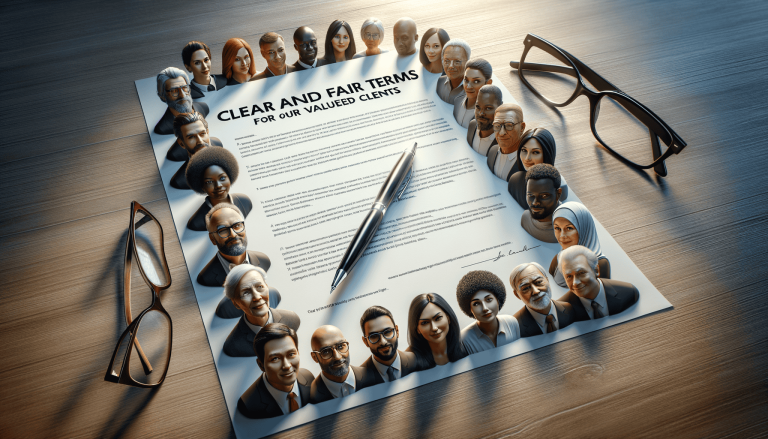 clear and fair terms for our valued clients