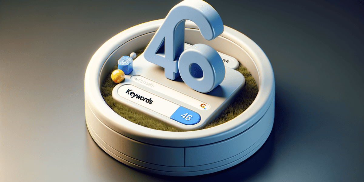 SEO keywords optimisation illustration with number 46.