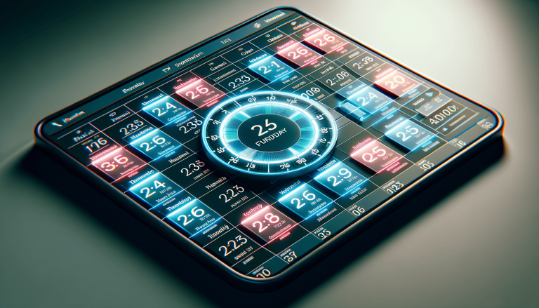 Futuristic digital interface with glowing numbers and '25 Funday'.