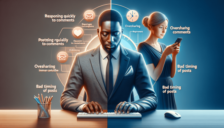 Effective vs. ineffective digital communication practices illustrated.