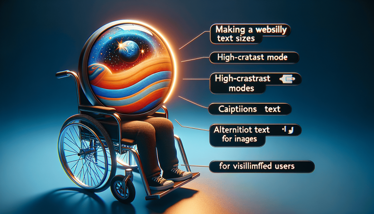 Wheelchair symbolising digital accessibility features for users.