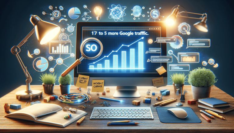 Glowing SEO graph on monitor, showing digital marketing growth.