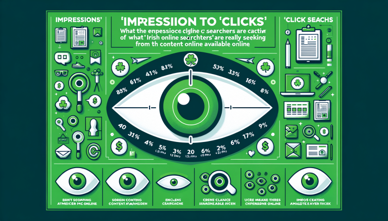 Infographic: Irish online searchers' impressions to clicks data.