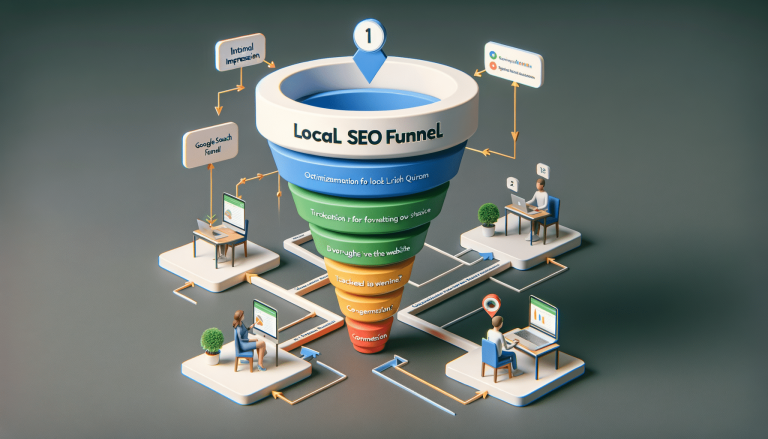 Local SEO Funnel diagram illustrating marketing and optimisation stages.
