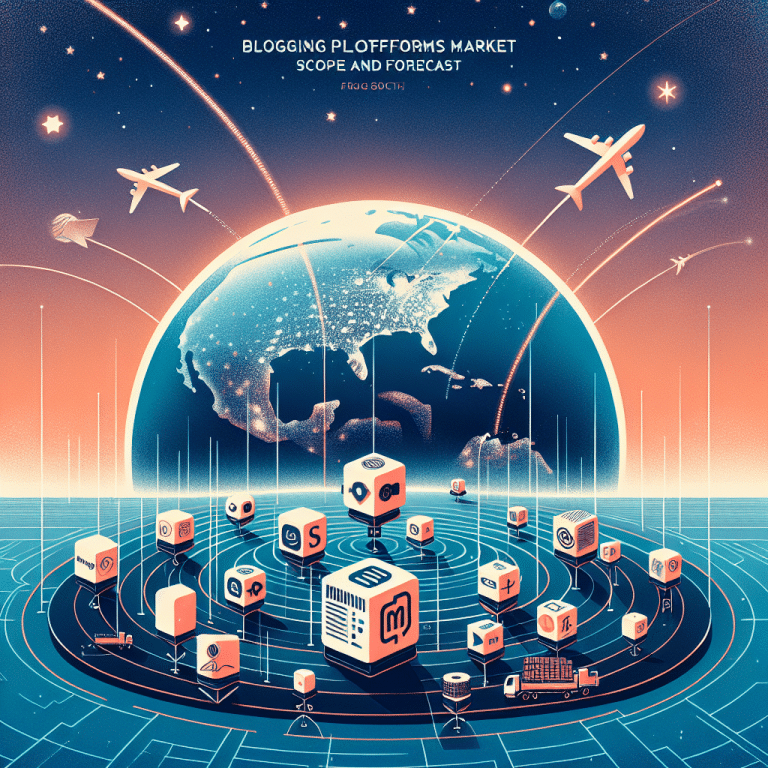Global blogging platforms market scope and forecast illustration.