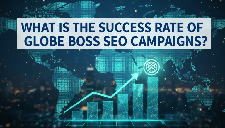 Globe Boss SEO campaigns success rate represented by growth chart.