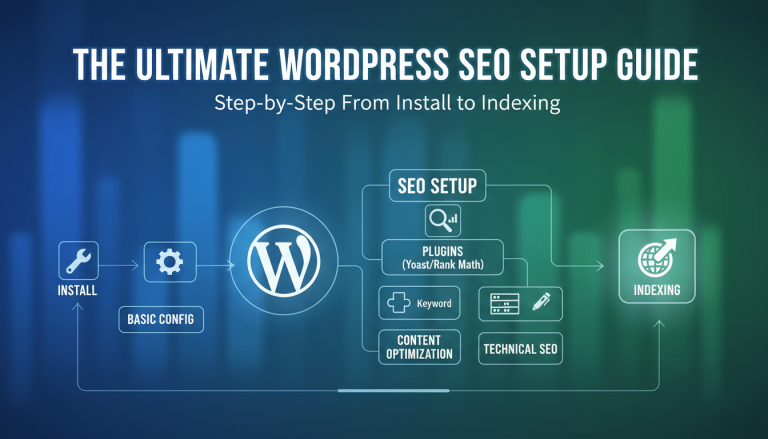 Ultimate WordPress SEO setup guide step-by-step flowchart
