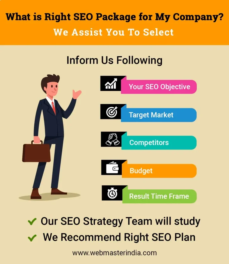 Infographic on selecting the right SEO package.