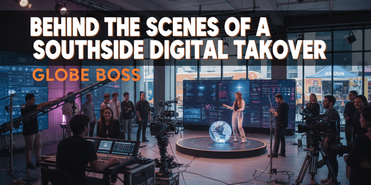behind the scenes of a southside digital takeover globe