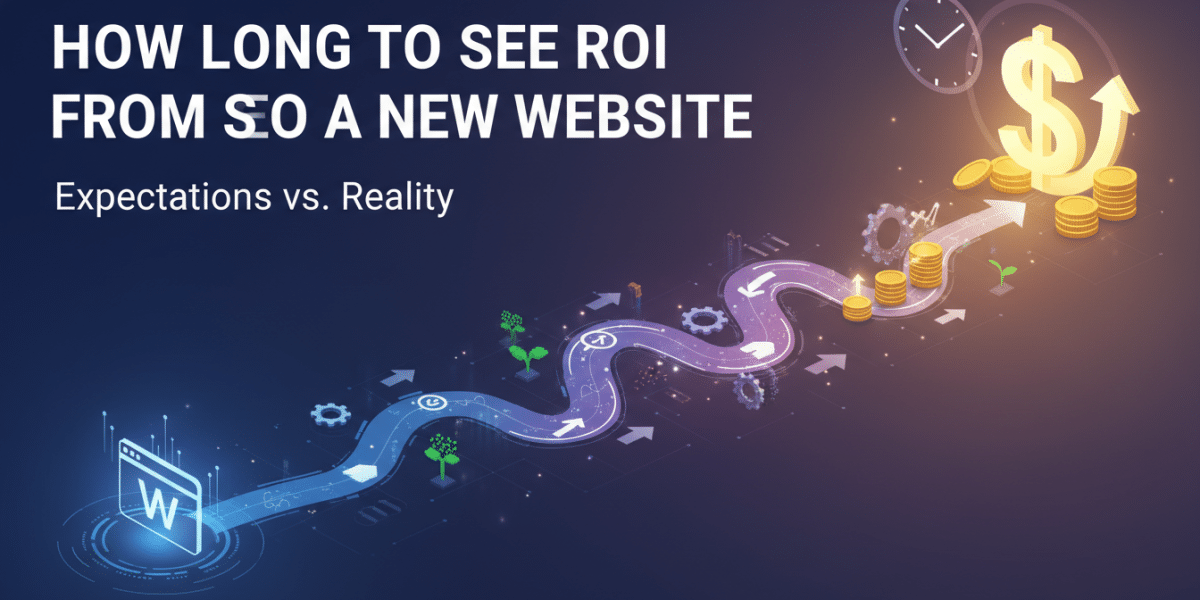 SEO ROI journey for new website: expectations vs. reality.
