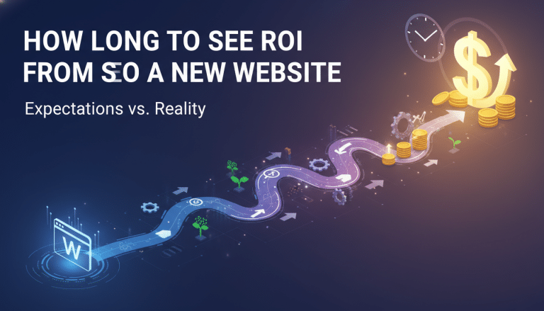 SEO ROI journey for new website: expectations vs. reality.