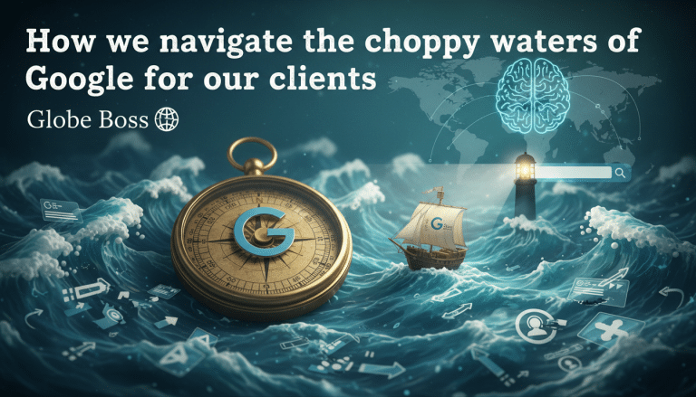 Globe Boss navigating Google's choppy waters for clients.
