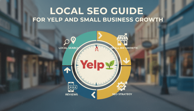 Yelp local SEO guide for small business growth infographic.