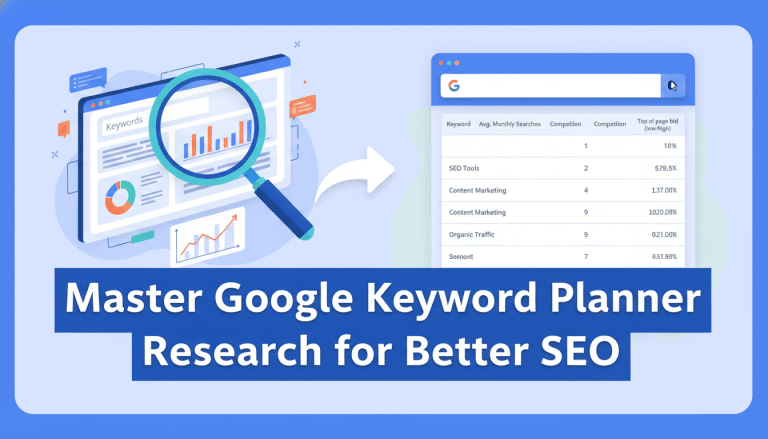 Google Keyword Planner: keyword research for better SEO.