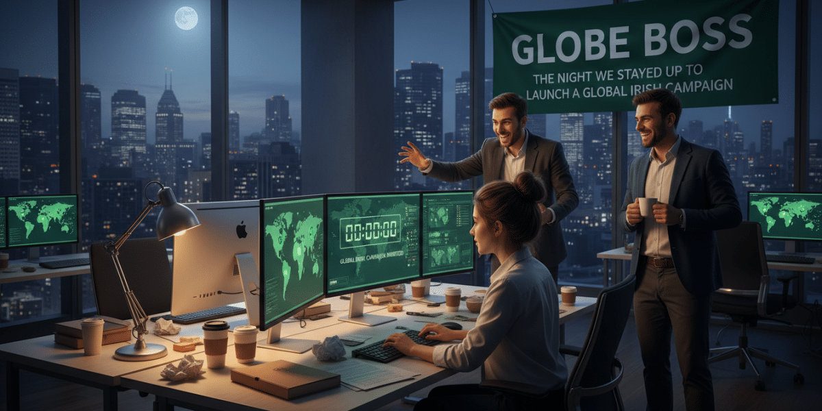 the night we stayed up to launch a global irish