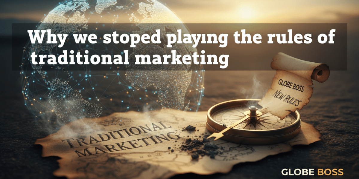 why we stopped playing by the rules of traditional marketing