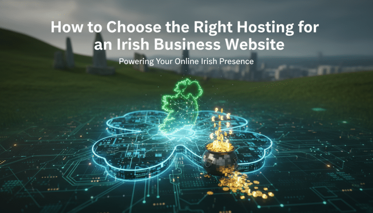 Choosing Irish website hosting for online business presence.