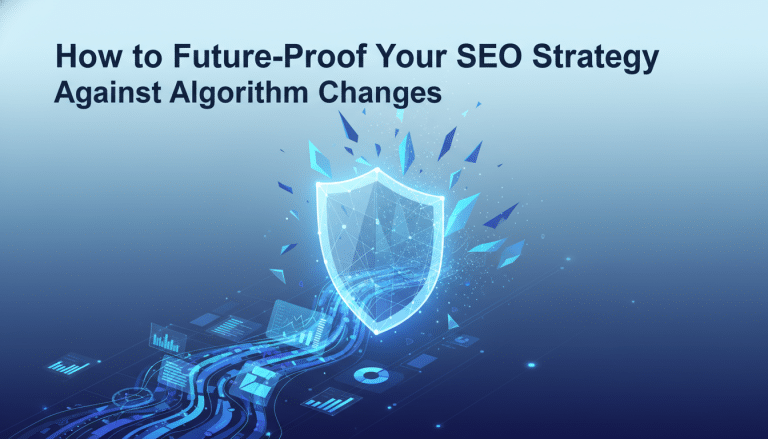 Future-proof SEO strategy with digital shield against algorithm changes.