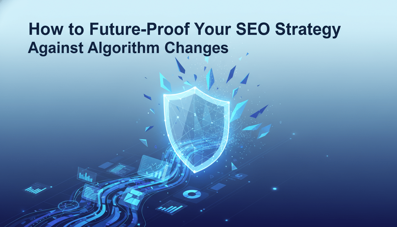 Future-proof SEO strategy with digital shield against algorithm changes.