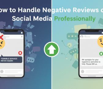 Handling negative social media reviews professionally.