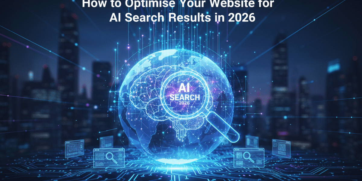 Optimising websites for 2026 AI search results concept.